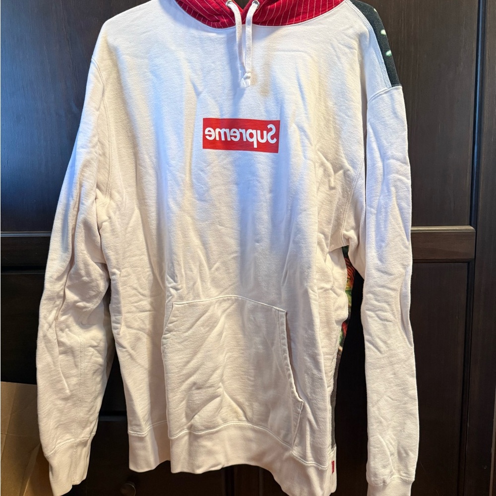 CDG X SUPREME collab hoodie, tucked in storage!!
